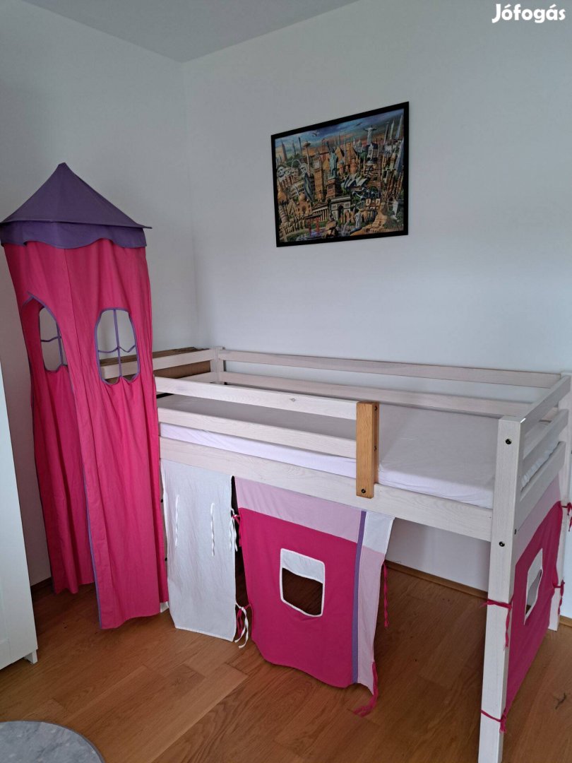 Galériás gyerekágy csúszdával