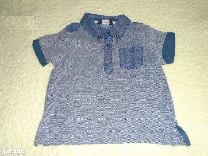 Galléros George póló 9-12 hó méret 80 kék