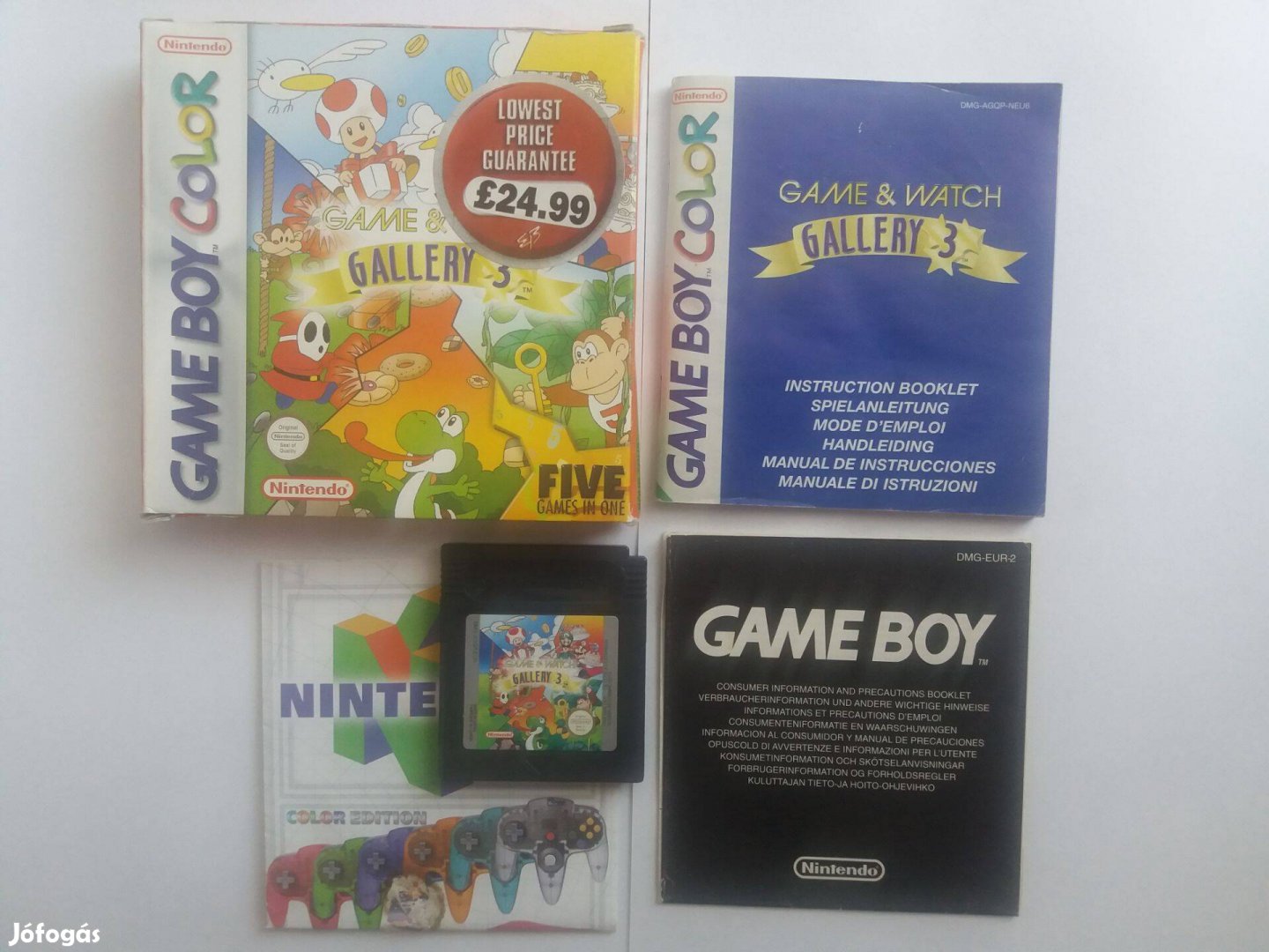 Gameboy Game and Watch Gallery 3 Game Boy játék ajándék tokban