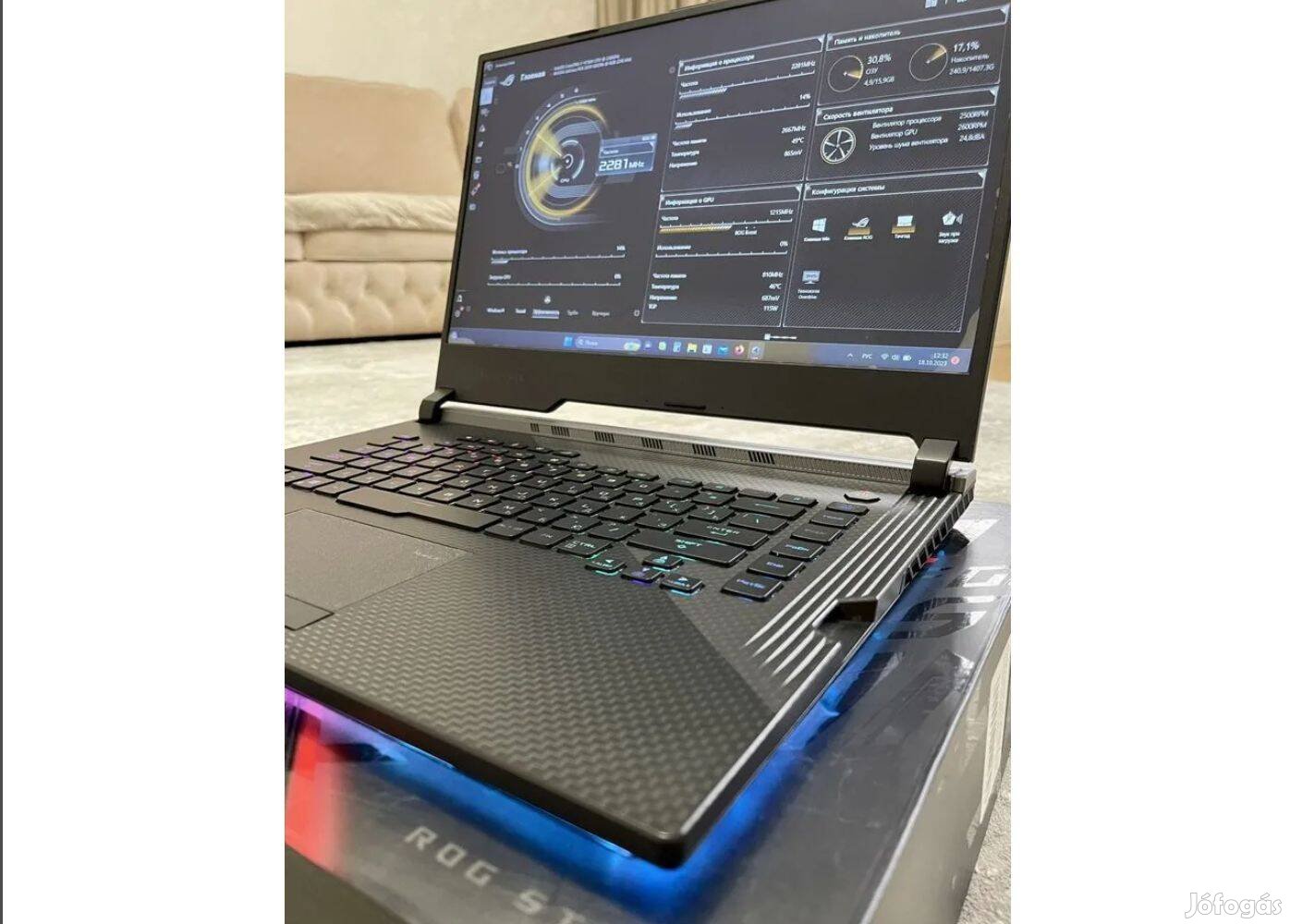 Gamer Asus rog laptop eladó Geforce Gtx 1660 Ti 6 GB Gddr6