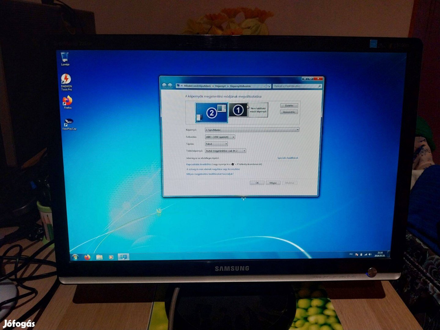 Gamer Szamsung 22 56cm LCD monitor eladó!