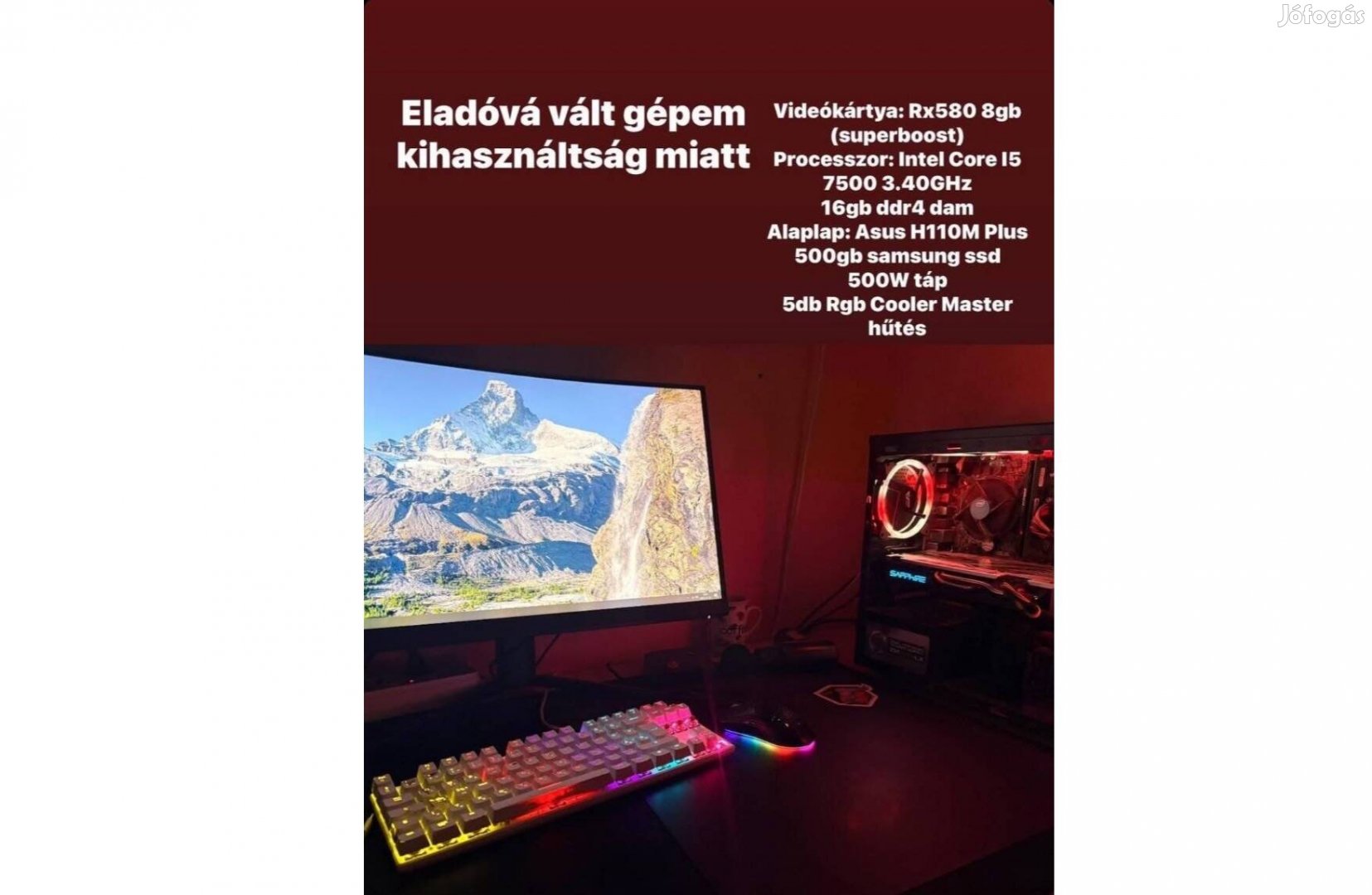 Gamer pc szett