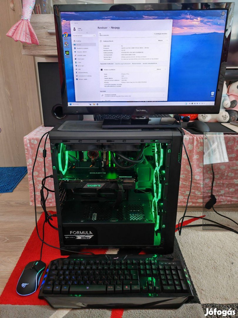 Gamer szamítógép ( intel i5 9400F + 16GB Ram + Nvidia Rtx 2060 OC )