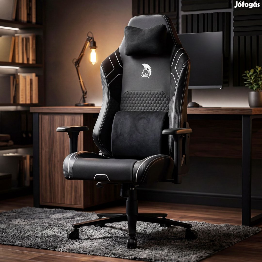 Gamer szék fekete-fehér WARRIOR RL-552