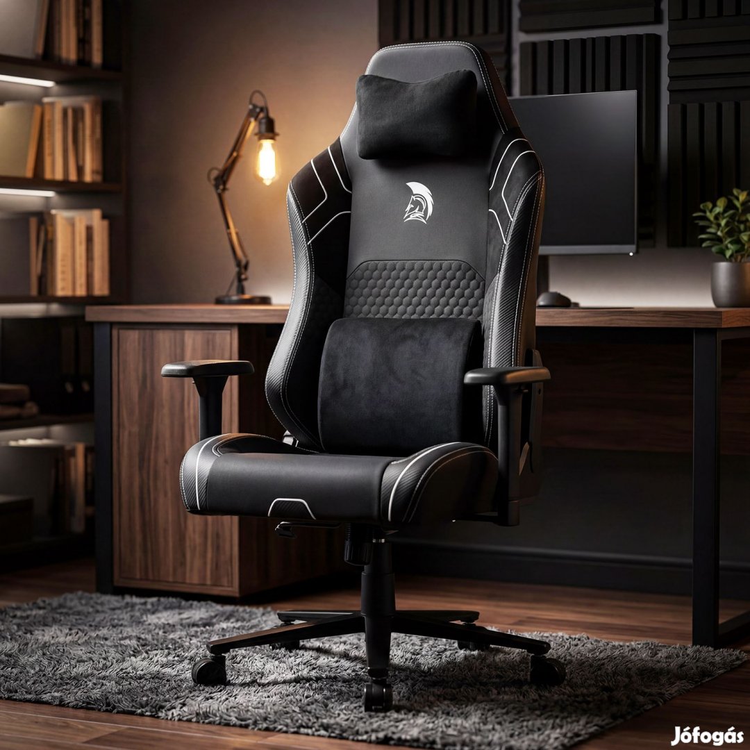 Gamer szék fekete-fehér WARRIOR RL-552