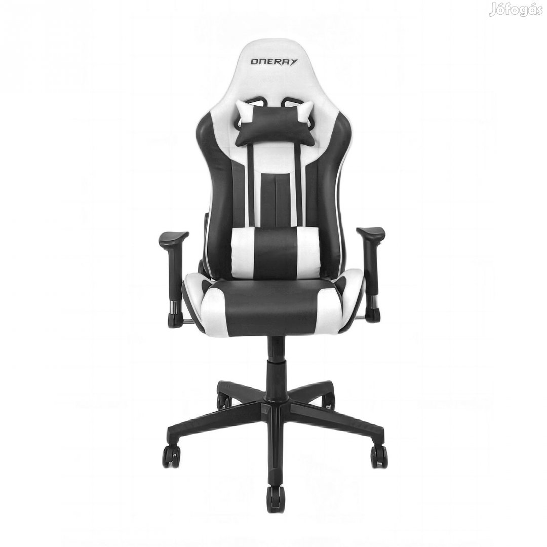 Gamer szék fekete-fehér (D0939)