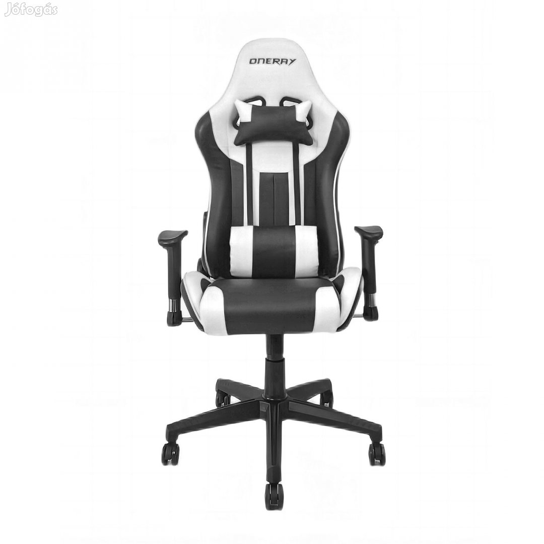 Gamer szék fekete-fehér (D0939)