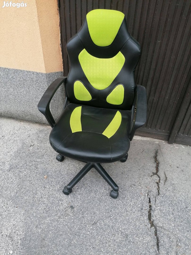 Gamer szék zöld-fekete