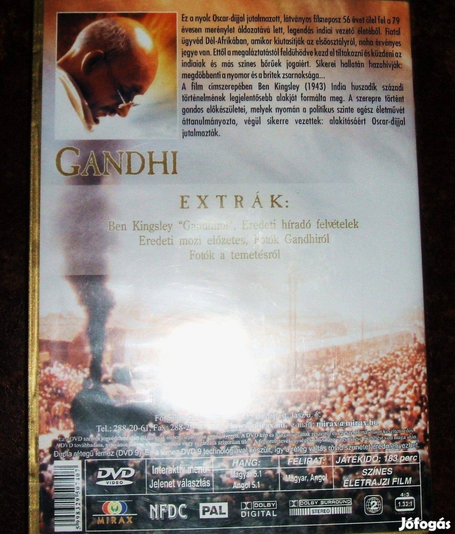 Gandhi c.film DVD-je