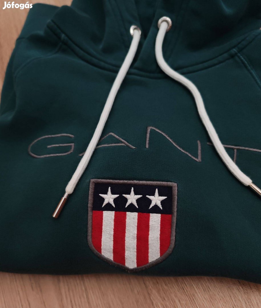 Gant pamut kapucnis sportos férfi pulóver M