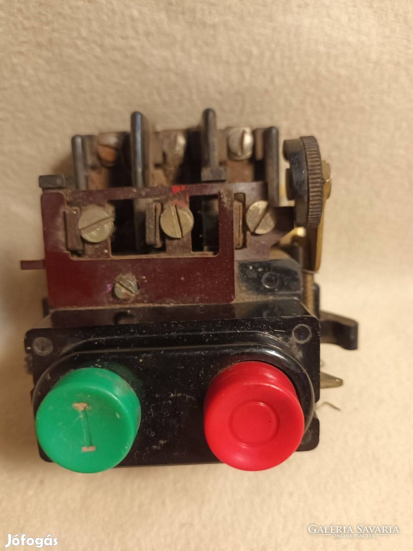 Ganz KK Gkm 16-5 ritka nyomógombos motorindító kapcsoló, 1985-ből