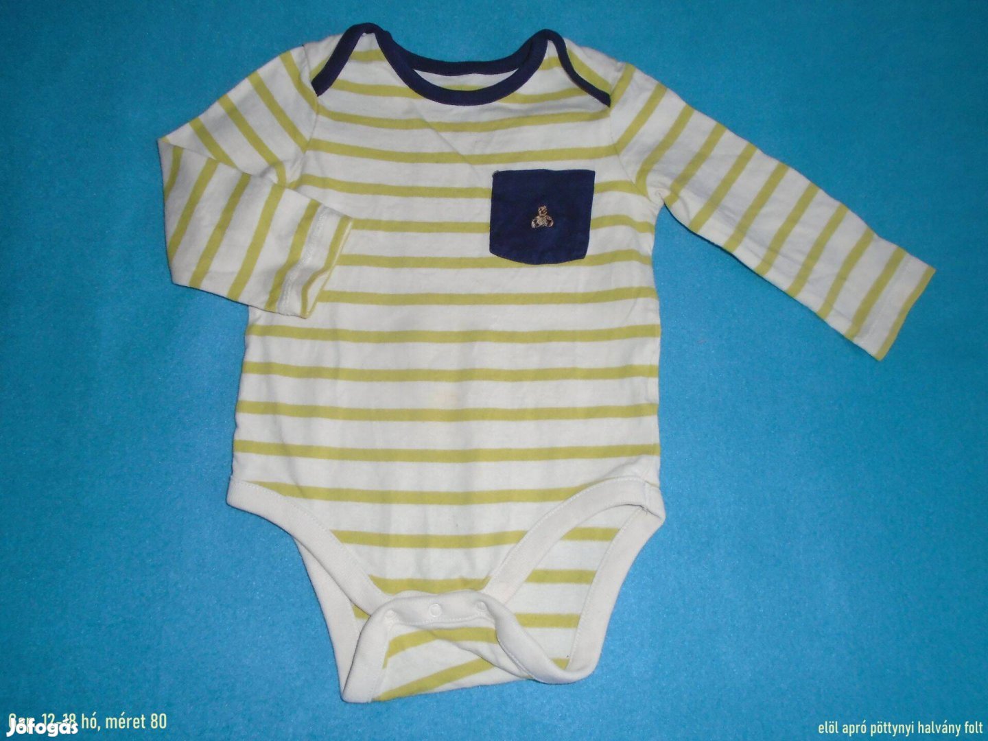 Gap csíkos hosszú ujjú body 12-18 hó méret 80