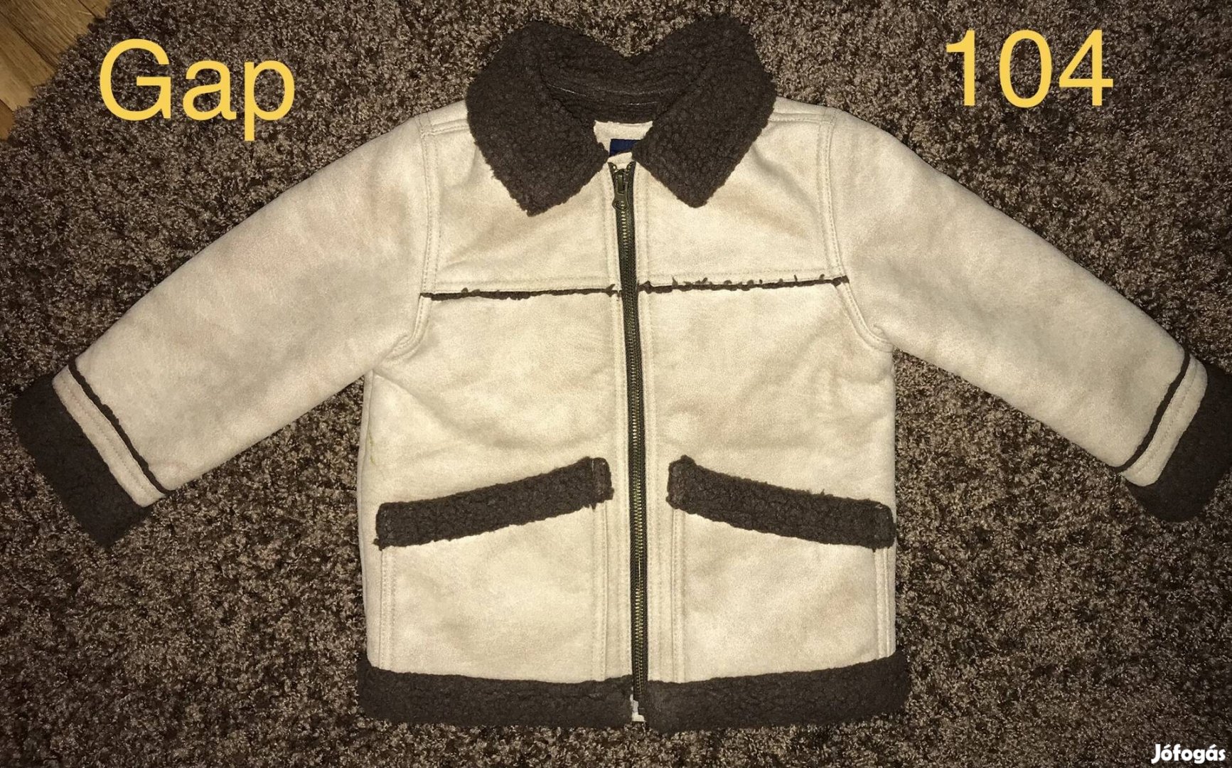 Gap műirha-kabát 104; fiú bundakabát 104; átmeneti kabát 4év