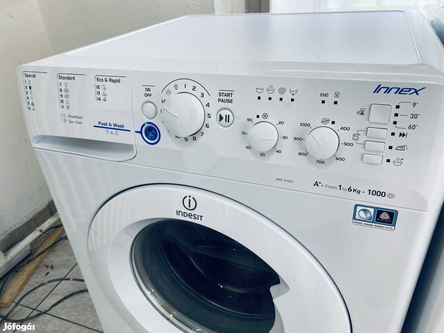 Garanciális Indesit innex 1200A+++ elöltöltős mosógép