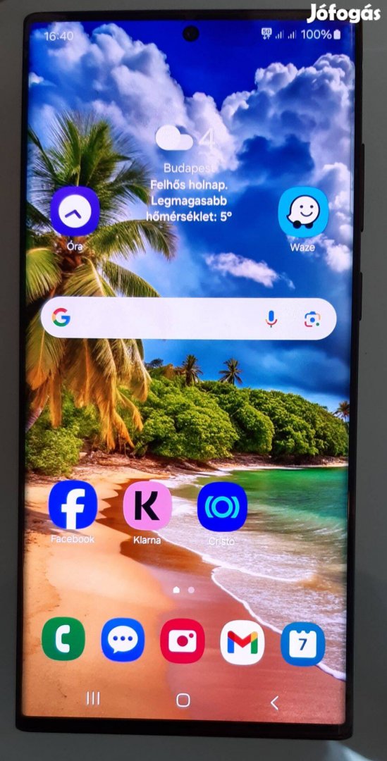 Garanciális Samsung Galaxy S22 Ultra 12 GB RAM 256 GB szép állapotú