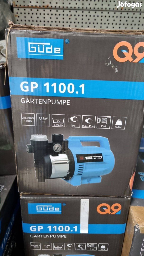 Garanciális, 1100W vízszivattyú, beépített szűrővel, nyomáskapcsolóval