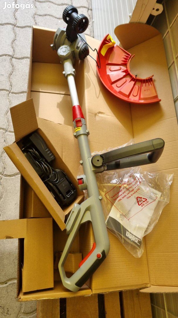 Garanciális akkumulátoros szegélynyíró fűkasza 300mm vágás széllesség