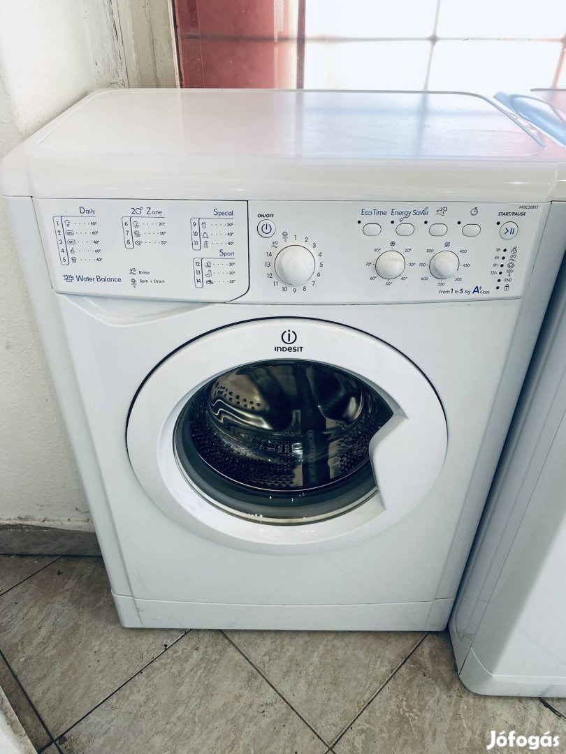 Garanciális keskeny Indesit power 1200A+++ elöltöltős mosógép