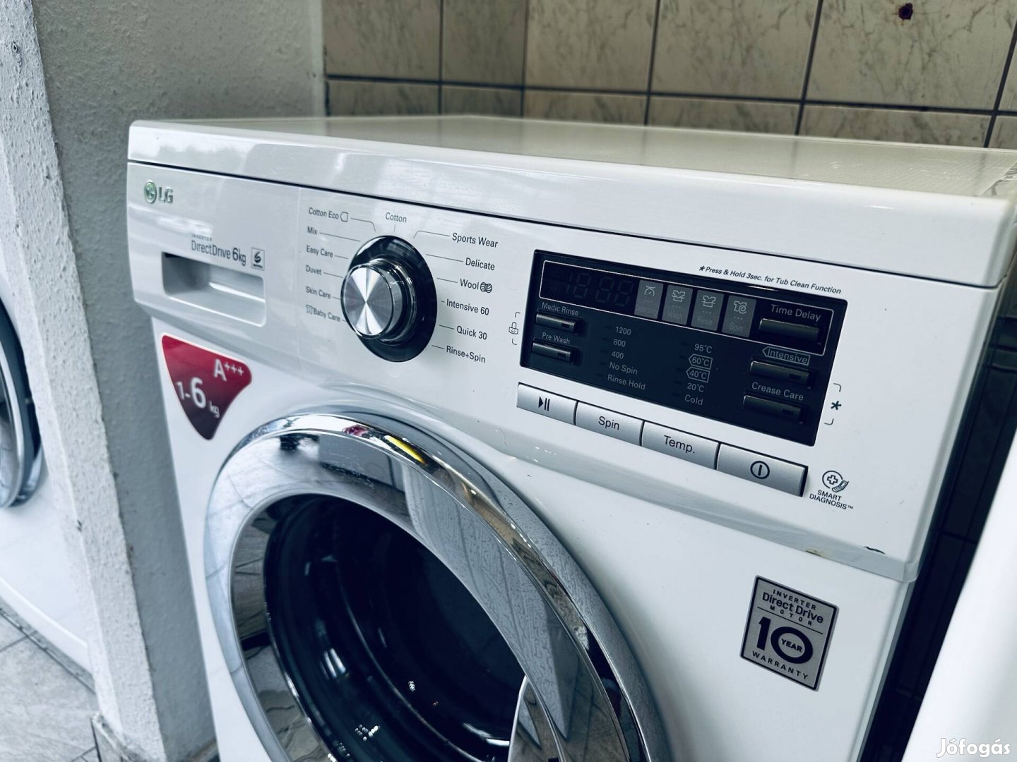 Garanciális keskeny LG DD 1200A+++ elöltöltős mosógép