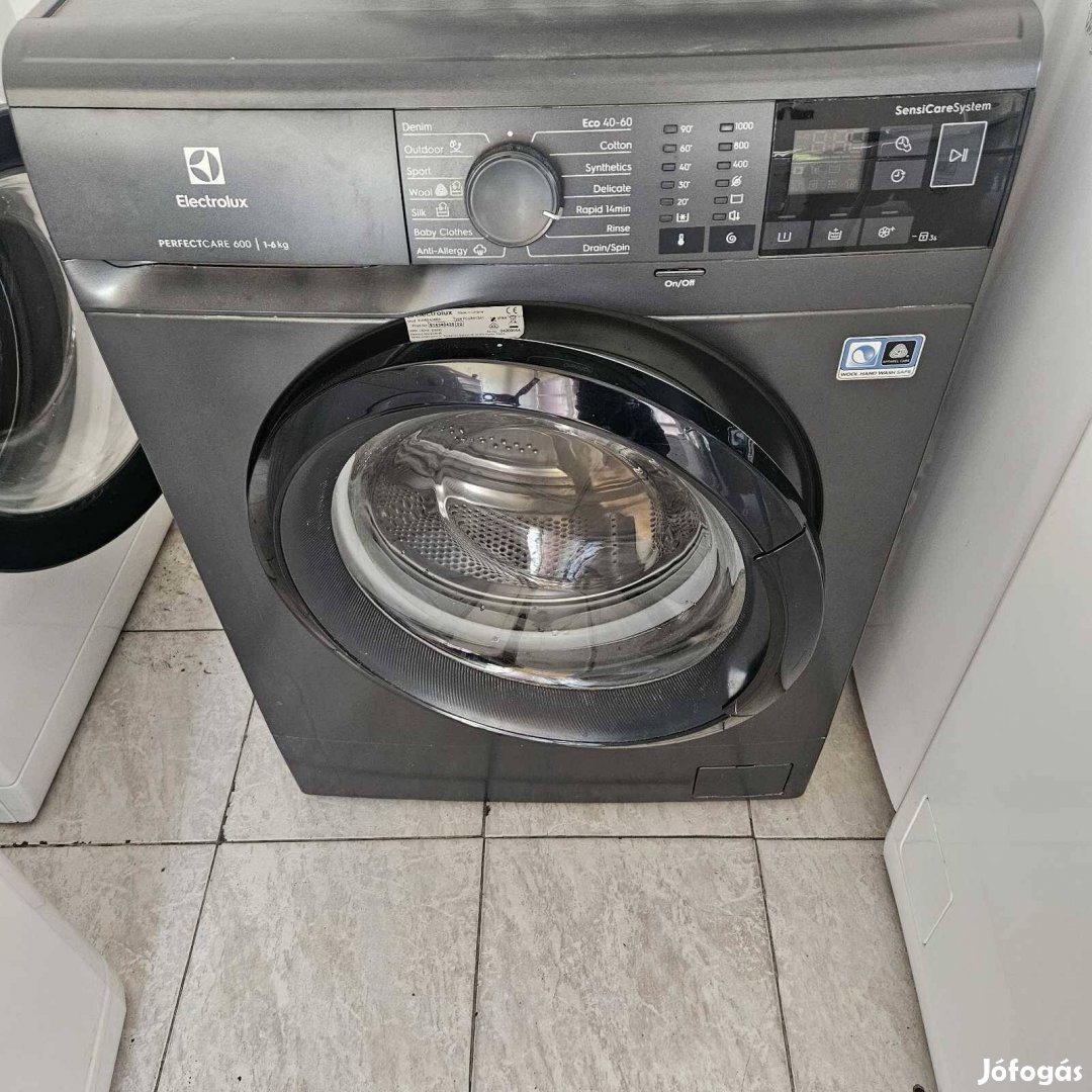 Garanciális keskeny inox electrolux 1200A+++ elöltöltős mosógép