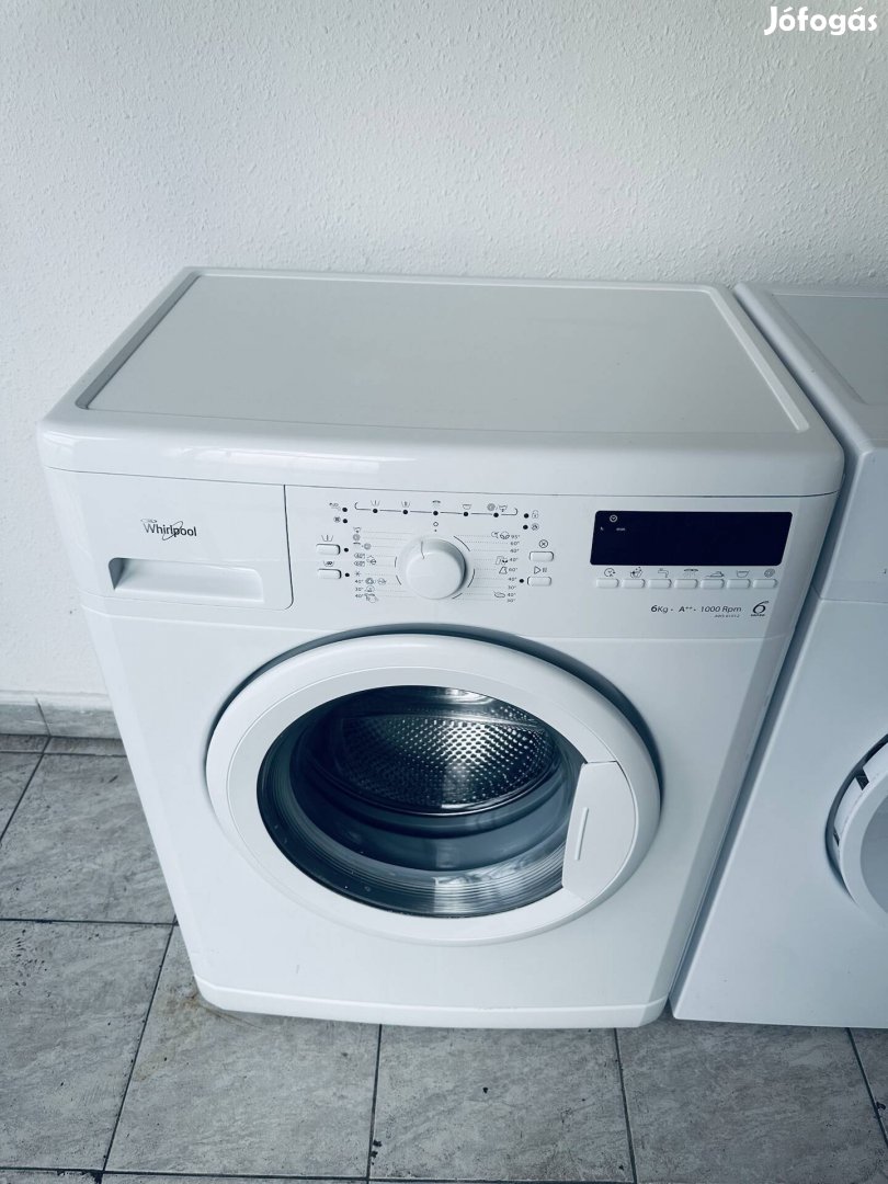 Garanciális keskeny whirlpool Awoc 1200A+++ elöltöltős mosógép 