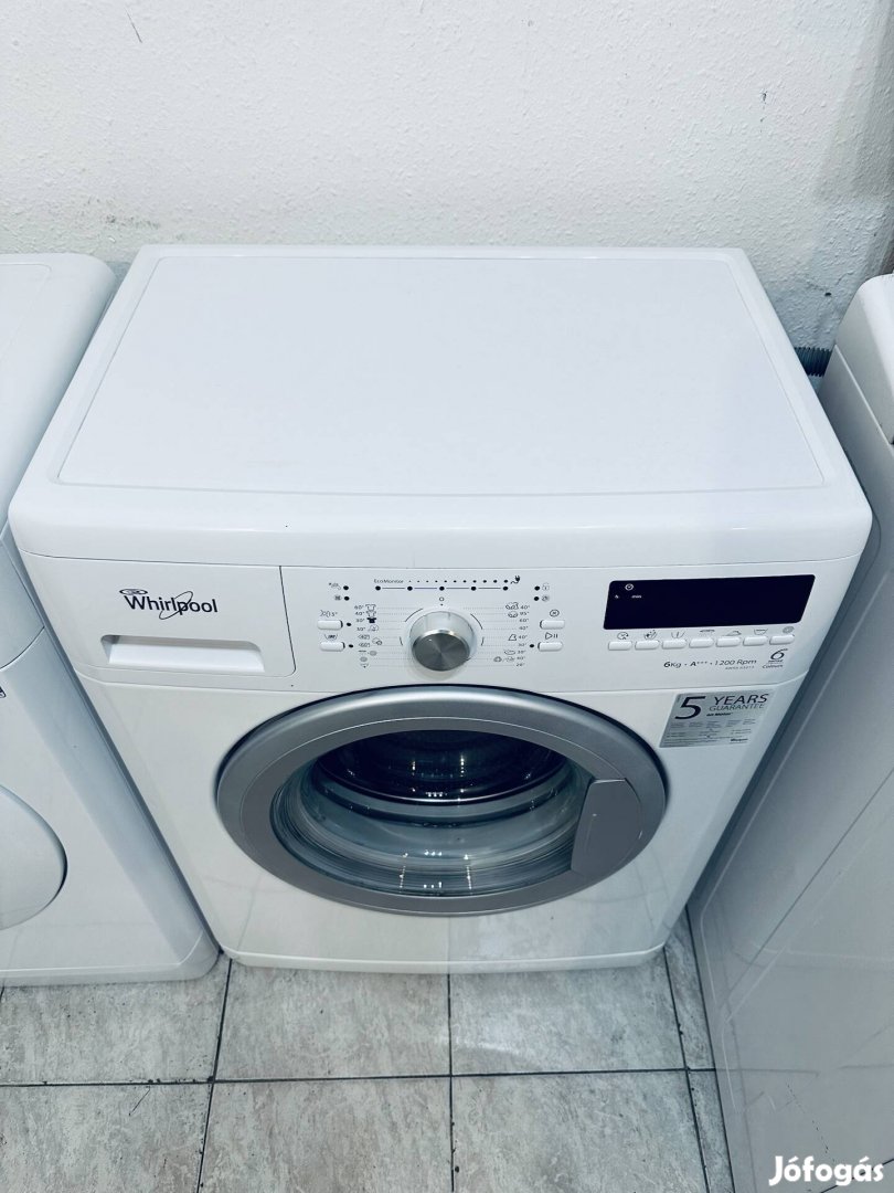 Garanciális keskeny whirlpool awoc 1200A+++ elöltöltős mosógép