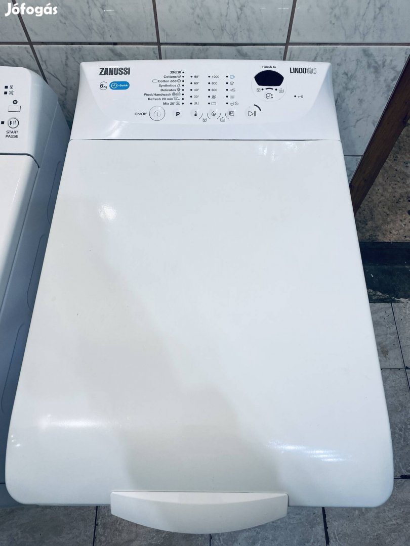 Garancialis zanussi lindo100 A+++ felültöltős mosógép