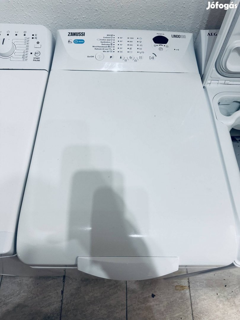 Garanciális zanussi lindo100 plus 1200A+++ felültöltős mosógép