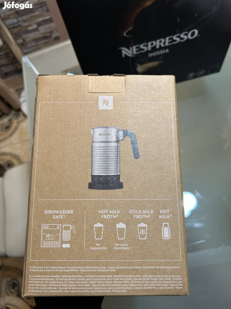 Garanciás, Nespresso Inissia kávéfőző, +tejhabosító