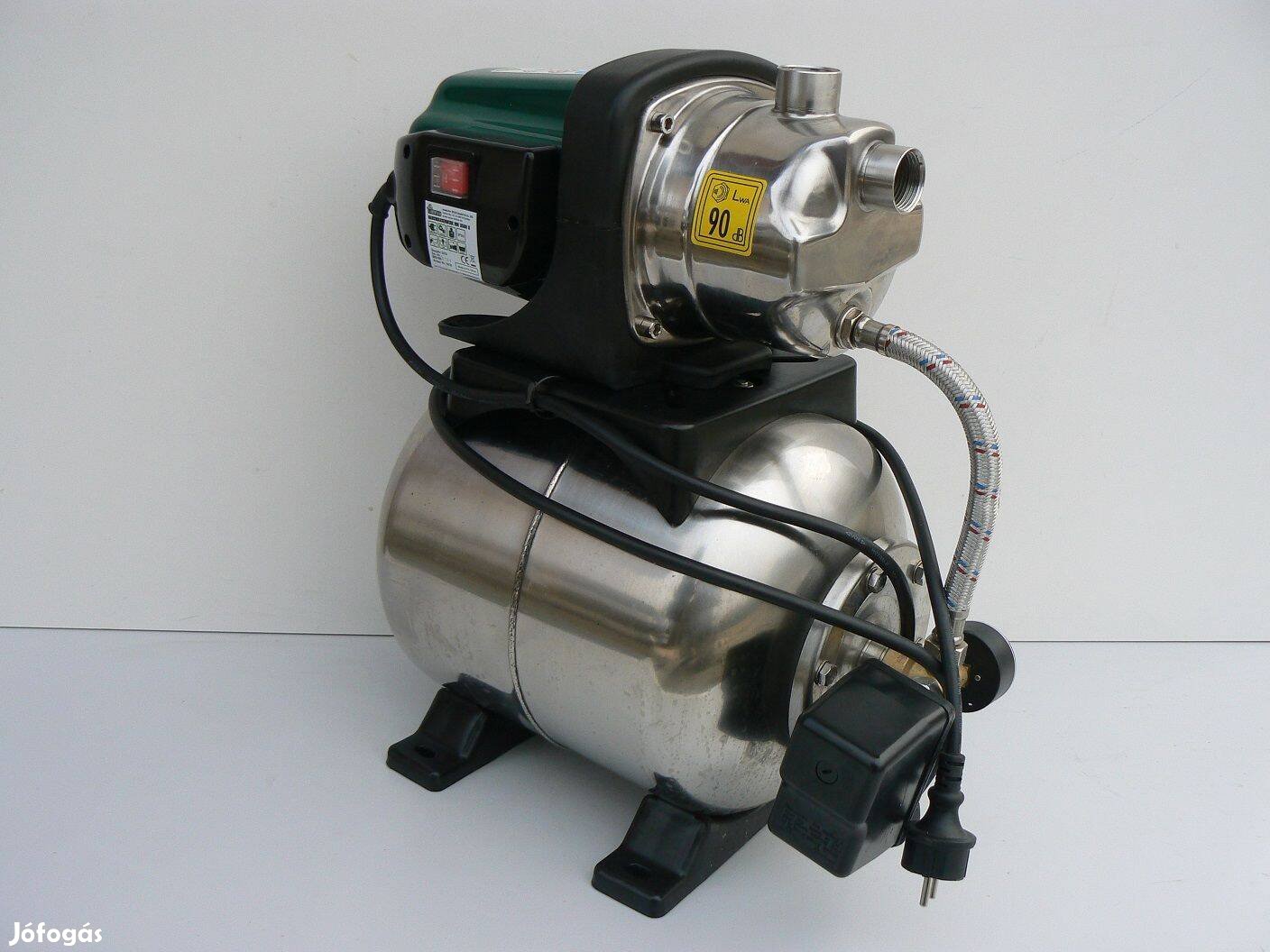 Garanciával 1000W motorral 20L-es inox tartállyal hidrofor, házi vízmű