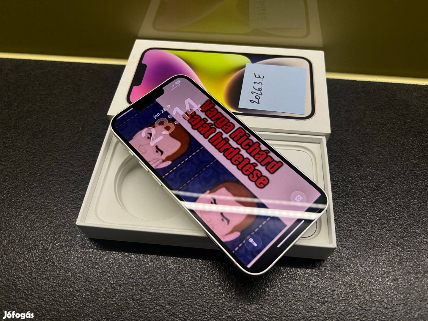 Garanciával - iphone 14 Starlight fehér, 128GB 2026.3.E