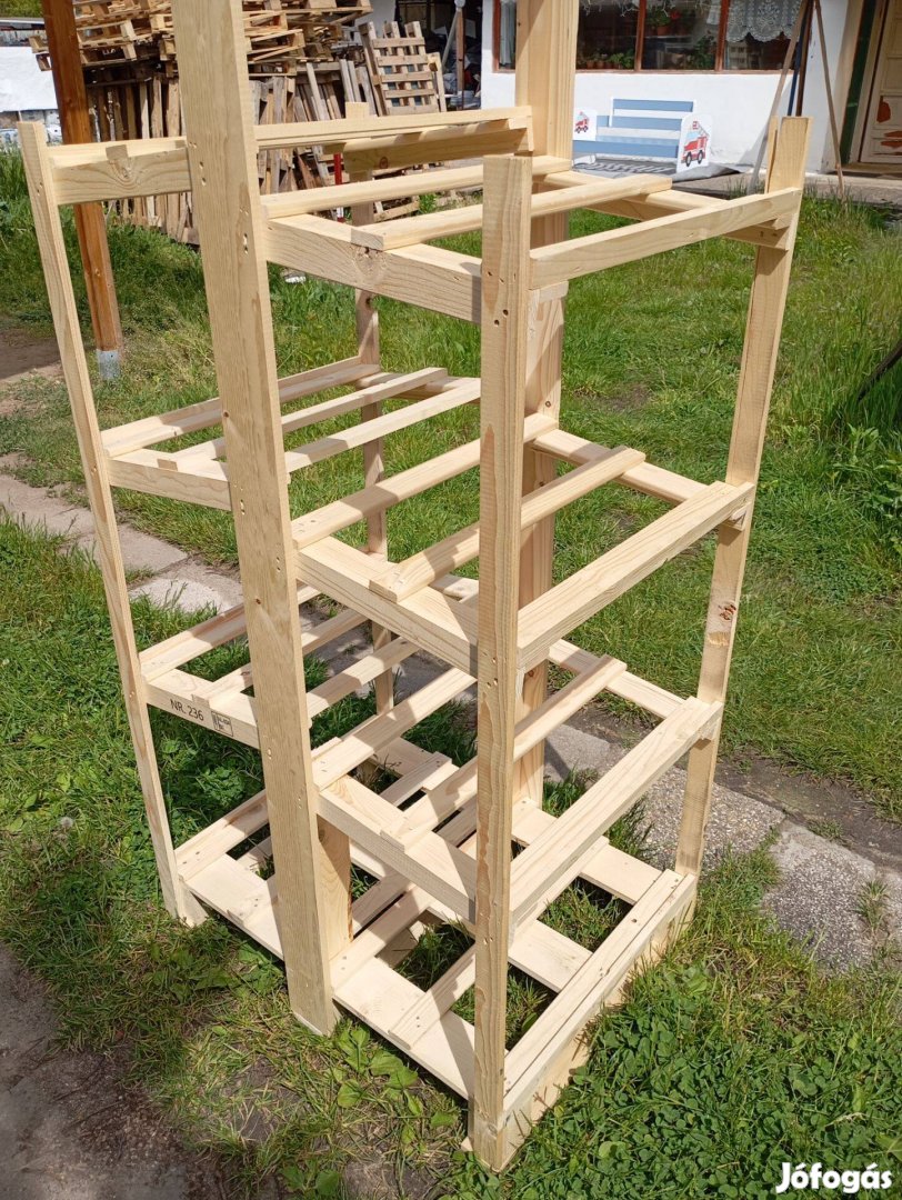 Garázs- kamra- piaci kétoldalas tároló- kínáló polc állvány