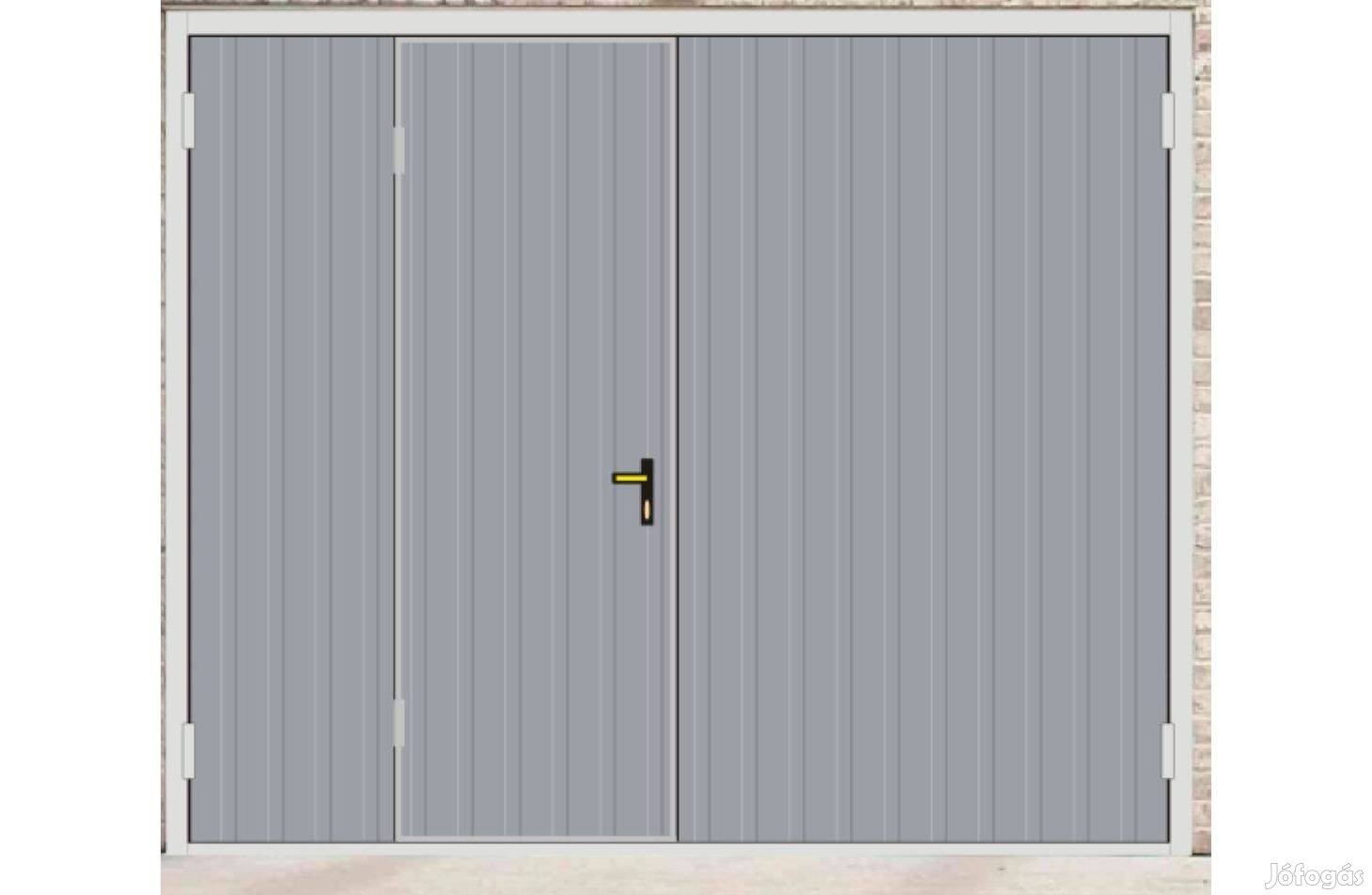 Garázskapu KL Kétszárnyú horganyzott, Fny300222, T7 SZEB J