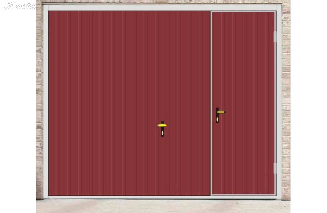 Garázskapu PR1008 billenő,fényes világos meggy szín, FB,T7,