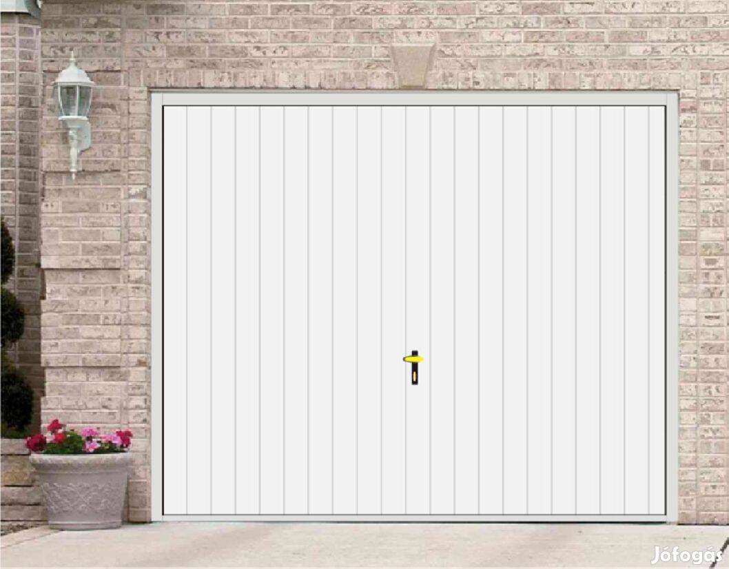 Garázskapu PR billenő,, fényes fehér T7 cm függőleges