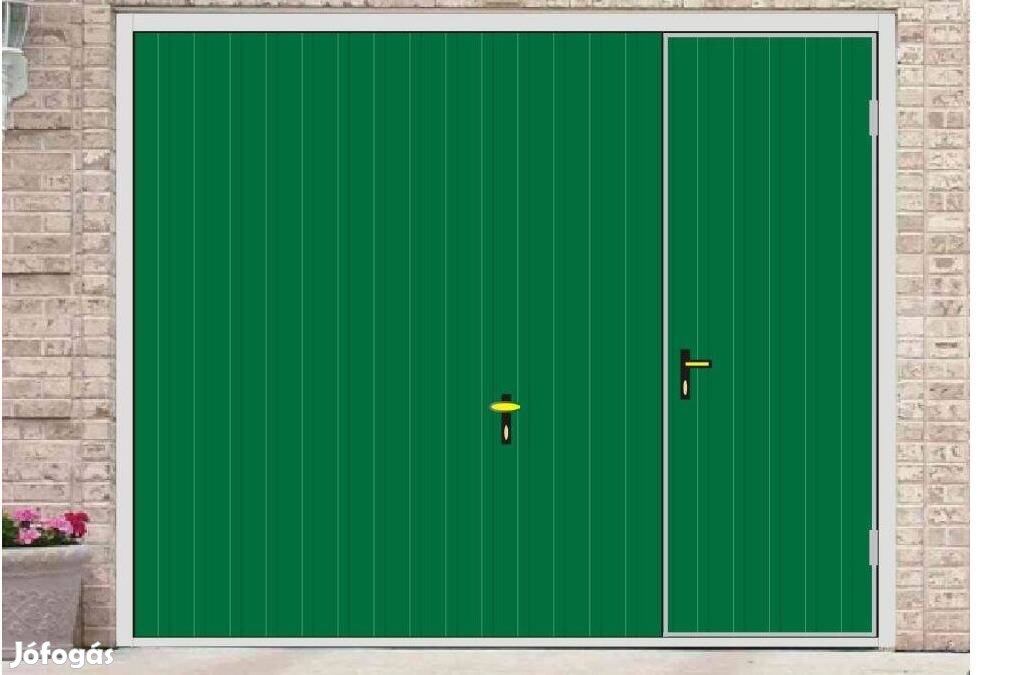 Garázskapu PR billenő, fényes sötét zöld sok opciót