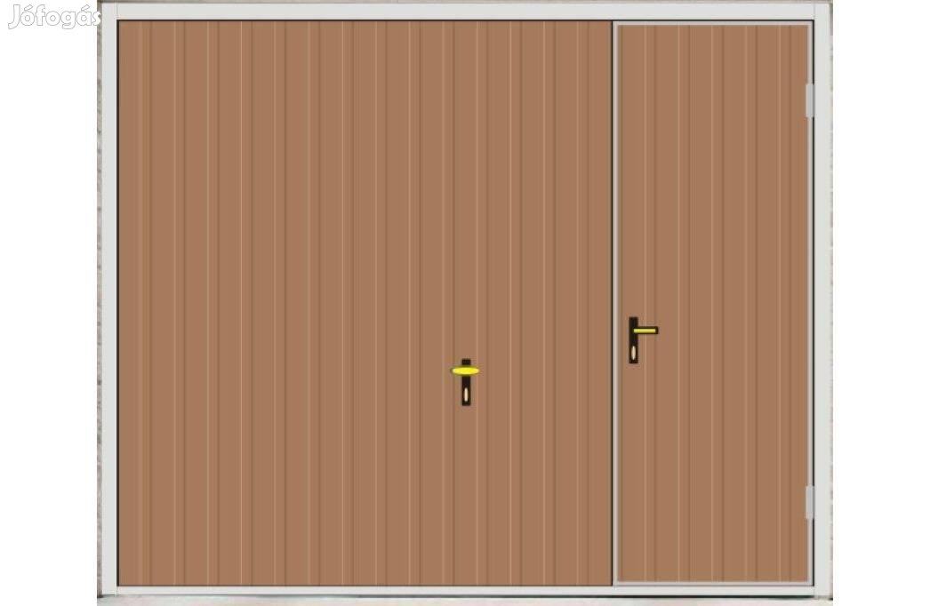 Garázskapu PR billenő winchester tölgy faerezetű, sok