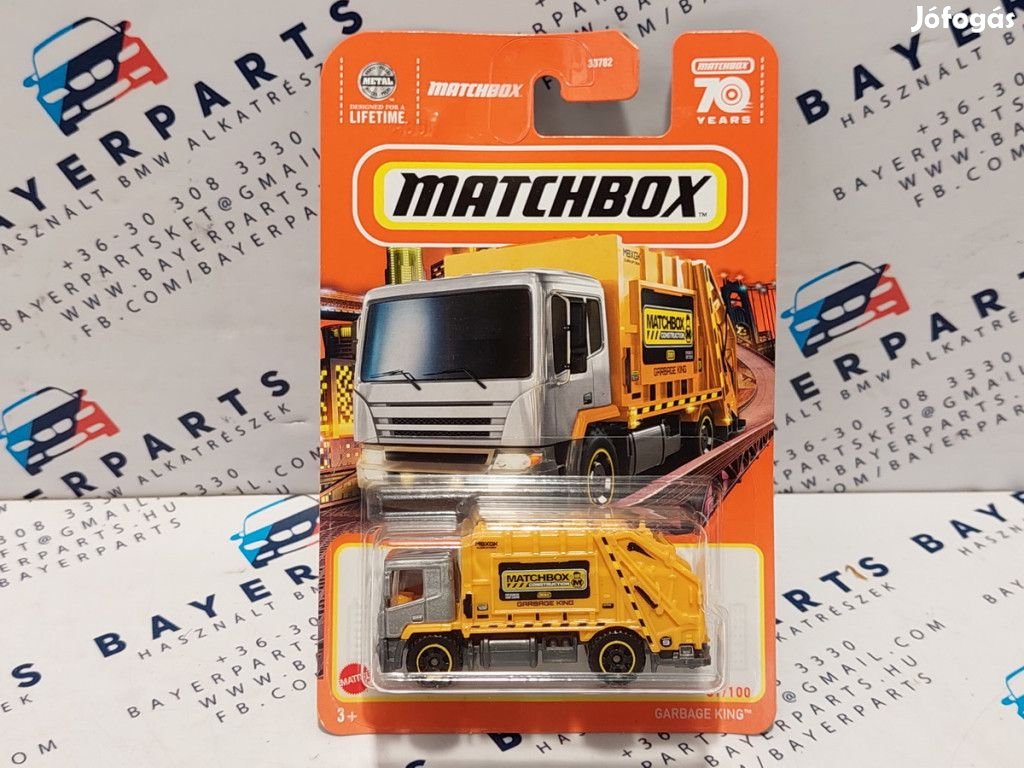 Garbage King - 2023 61/100 - hosszú kártyás -  Matchbox - 1:64