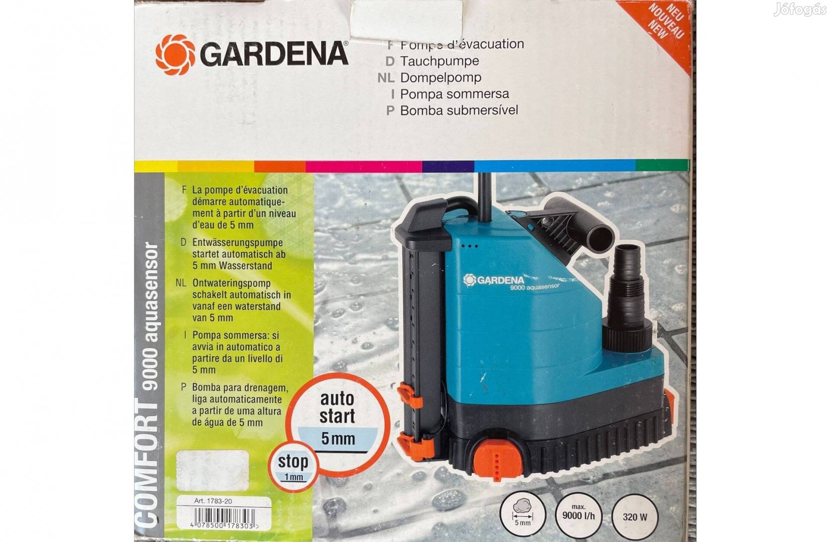 Gardena Comfort 9000 Aquasensor merülőszivattyú 1783-20