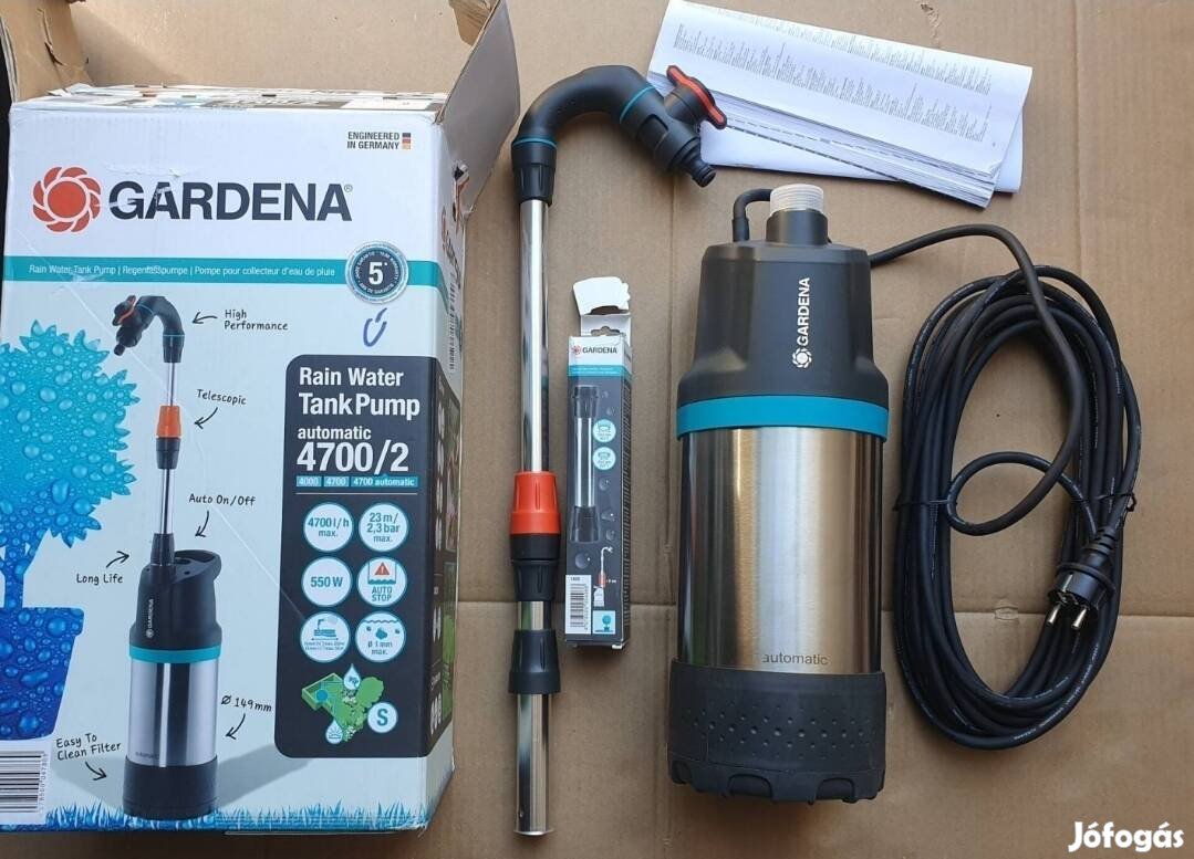 Gardena Hordóürítő szivattyú 4700/2 inox automatic