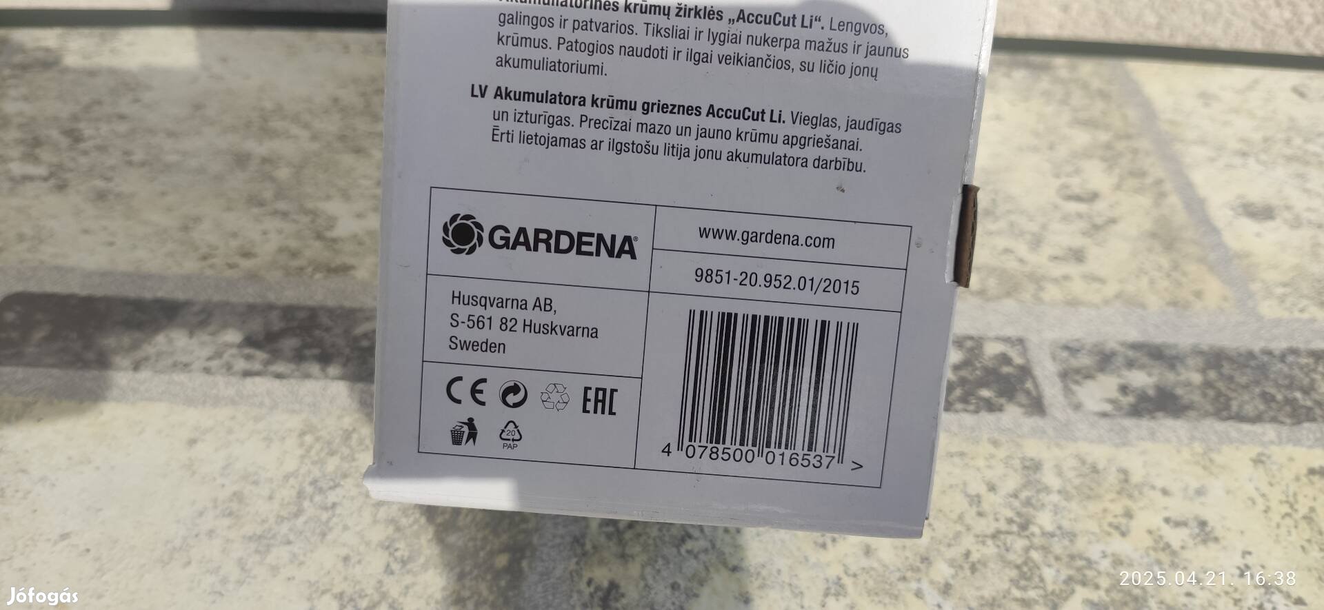 Gardena akkus bokornyíró Új!