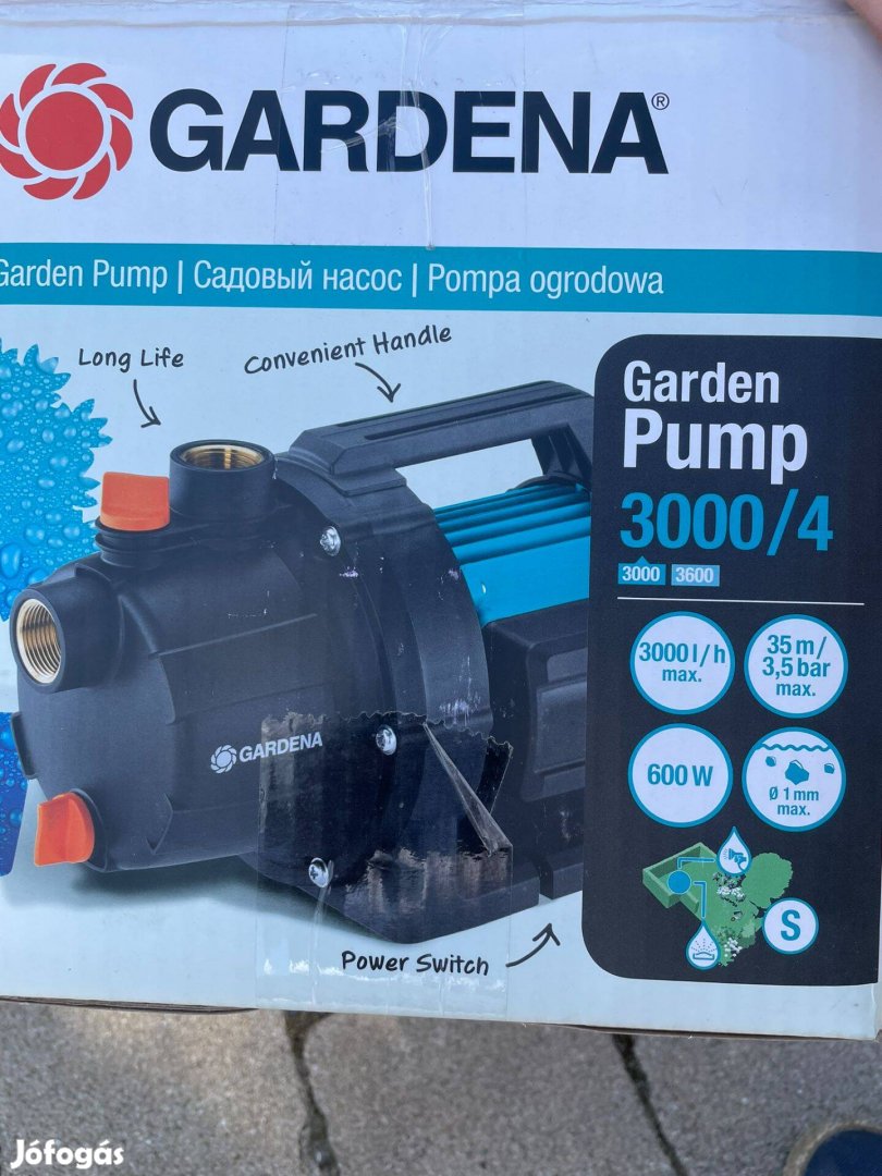 Gardena kerti szivattyú készlet 3000/4, 9011-29, bontott csomagolás