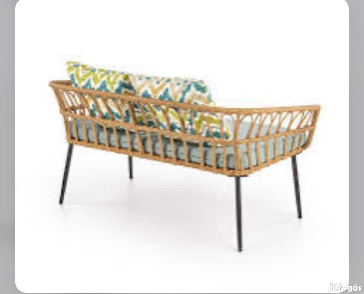Gardena rattan kétszemélyes kanapé fotel párnákkal