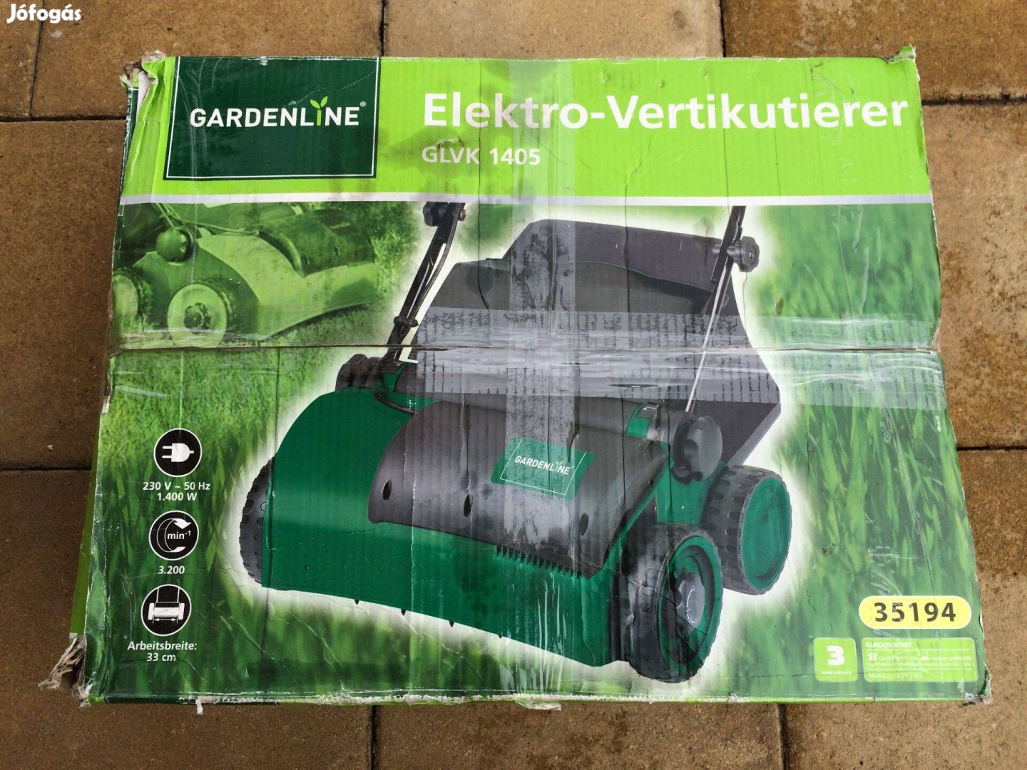 Gardenline Elektromos Gyep szellőztető Gyűjtővel Dobozban Újszerű!