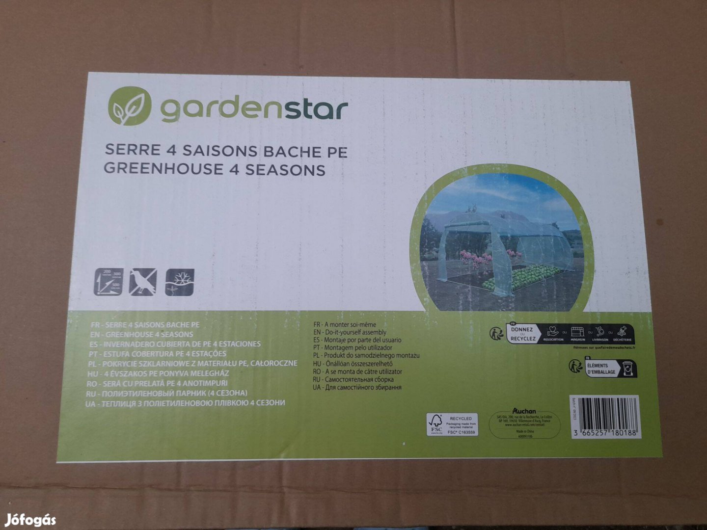 Gardenstar 500x300x200 cm - 4 évszakos melegház, fóliasátor