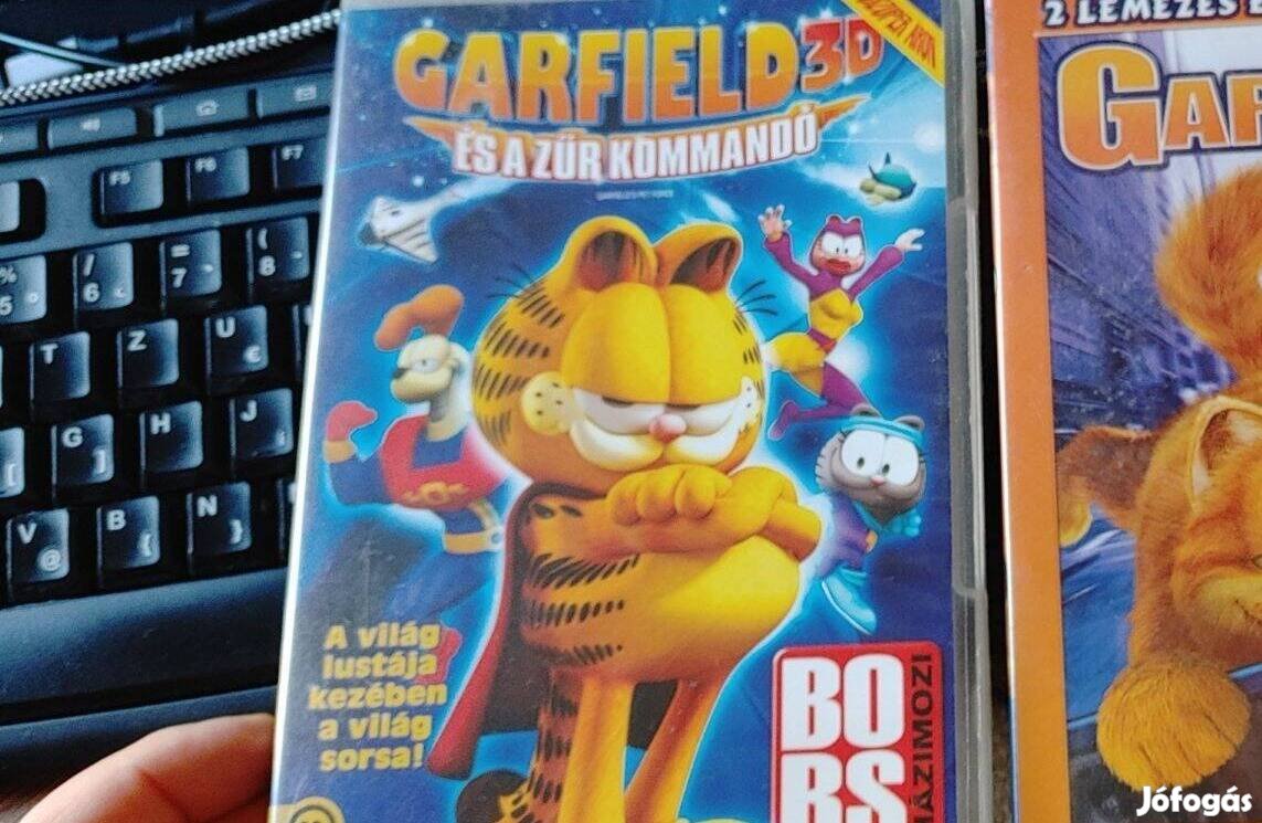 Garfield 3D és a zűr kommandó 2 db 3D szemüveggel