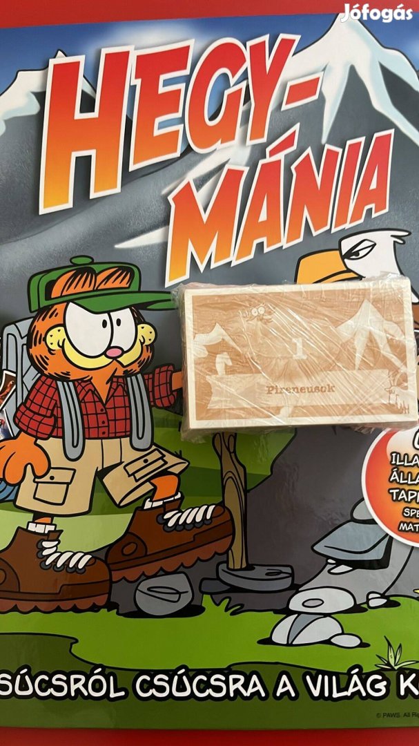 Garfield Hegy-mánia új üres album nem beragasztott teljes matricasorra