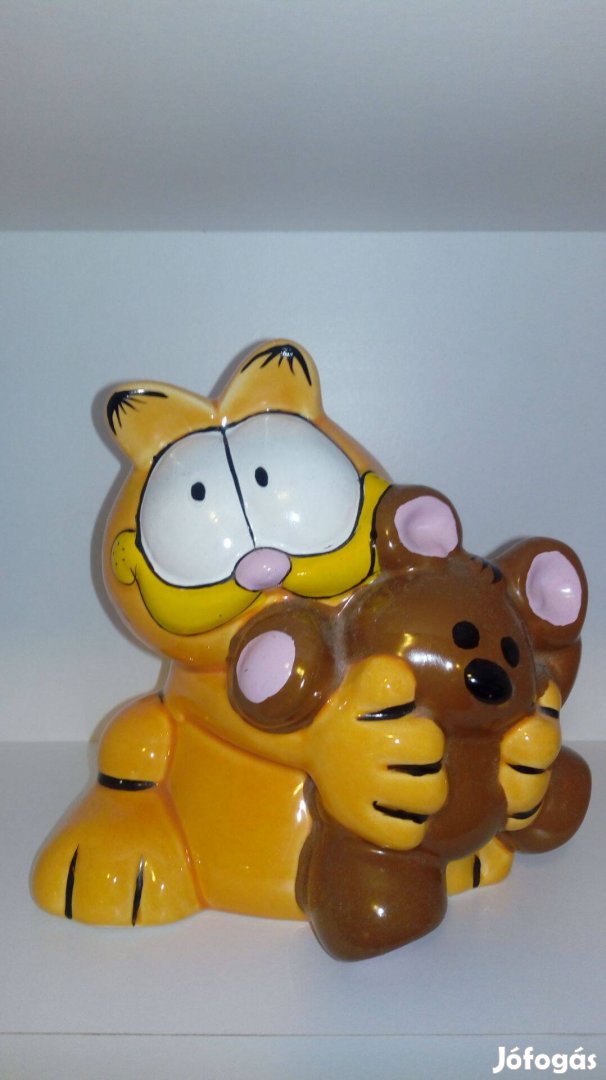 Garfield és Mici persely kb. 15 cm magas