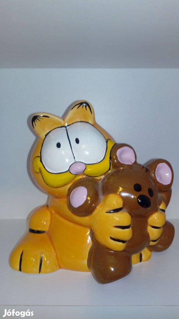 Garfield és Mici persely kb. 15 cm magas