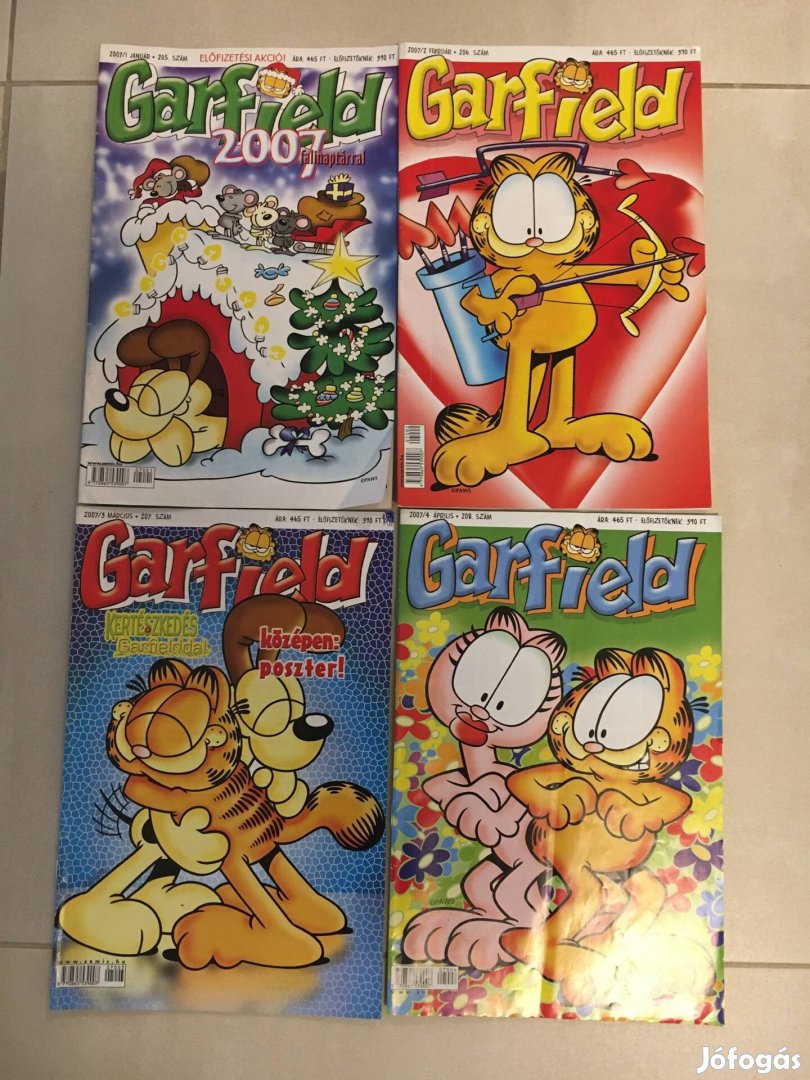 Garfield újság  2007.év   11 db